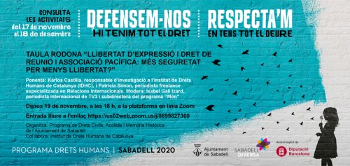 [Mesa redonda] Libertad de expresión y derecho de reunión y asociación pacífica: ¿Más seguridad por menos libertad?