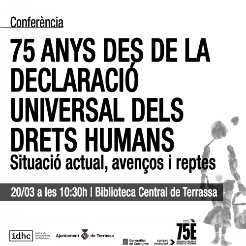 Conferència: 75 anys des de la Declaració Universal dels Drets Humans (Terrassa)