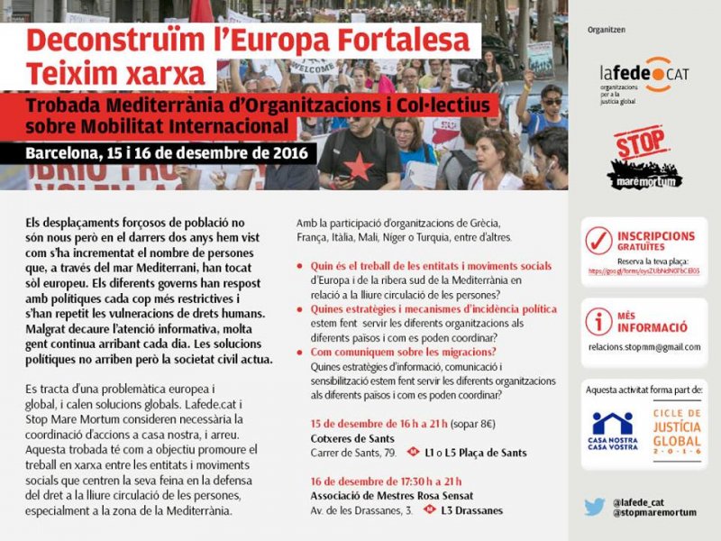 Trobada Mediterrània: Deconstruïm l'Europa Fortalesa