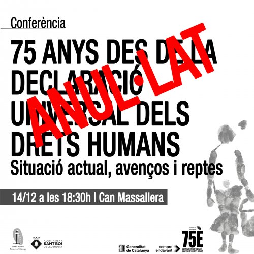 Conferencia: 75 años desde la Declaración Universal de los Derechos Humanos (Sant Boi)