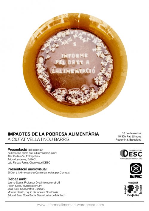 Presentación del Informe sobre el derecho de alimentación en Cataluña