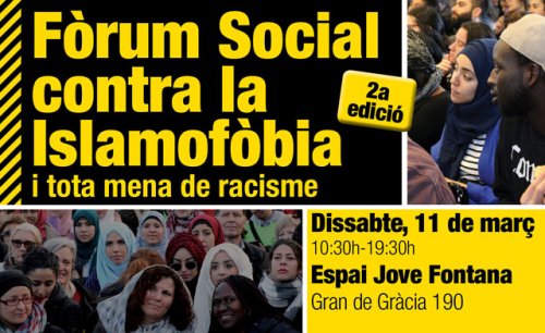 #StopIslamofòbia: Fòrum Social contra la Islamofòbia i tota mena de racisme 2017