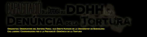 Capacitació en la defensa dels DDHH i en la denúncia de la tortura