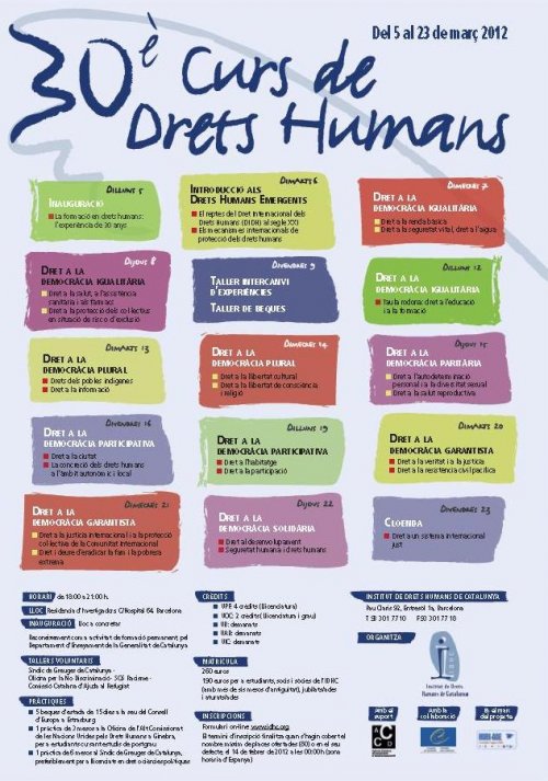 30è Curs Anual de Drets Humans