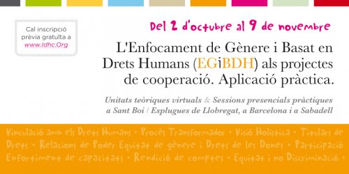 L'Enfocament de Gènere i Basat en Drets Humans als projectes de cooperació. Aplicació pràctica [Barcelona II] 