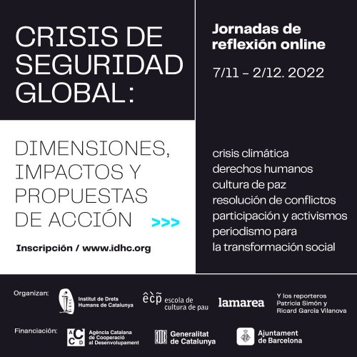[Jornades] Crisis de seguretat global: dimensions, impactes i propostes d'acció