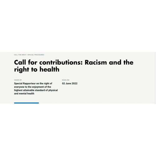 Solicitud de contribuciones para la elaboración de un informe sobre racismo y derecho a la salud de la Relatora Especial de la ONU sobre el derecho al disfrute de la salud física y mental 