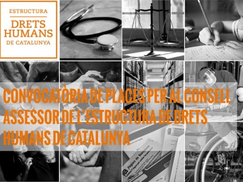 Oberta la convocatòria de places per al consell assessor de l’Estructura de Drets Humans de Catalunya