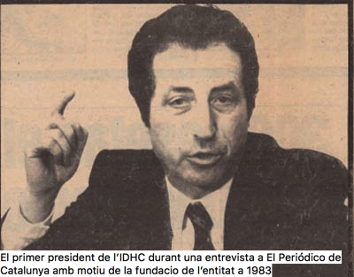  Condolences per la mort de Josep Verde i Aldea, primer president de l'IDHC