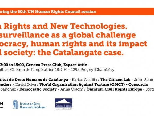 Drets Humans i Noves Tecnologies. La vigilància il·legal com a desafiament global a la democràcia, els drets humans i el seu impacte en la societat civil