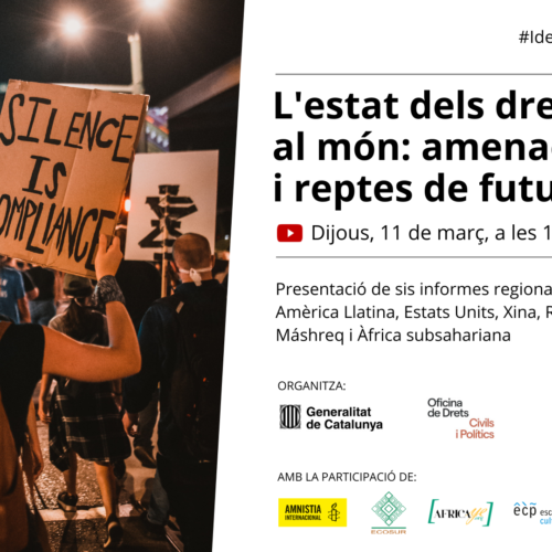 [Presentació] L’estat dels drets humans al món: amenaces i reptes de futur