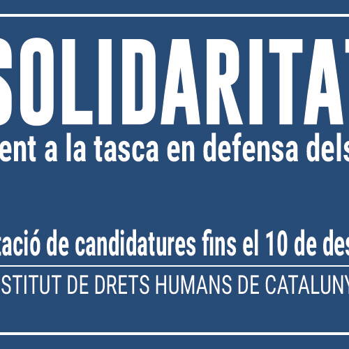 Envia la teva proposta al #PremiSolidaritat 2020