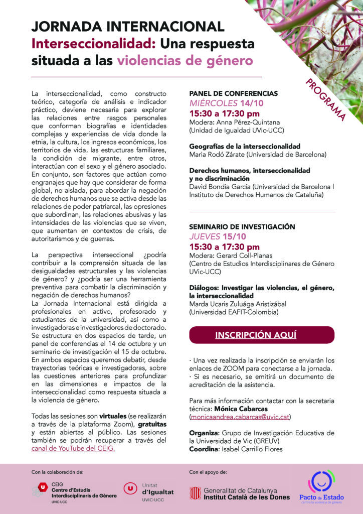 [Jornada internacional] INTERSECCIONALITAT: Una respuesta situada a las ...